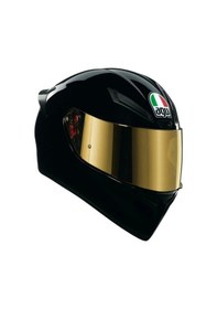 Resim Agv K1 S Mono Black Gold Vizör Kask Parlak Siyah 