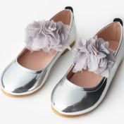 Resim Le Mabelle Gümüş Tül Çiçekli Kız Çocuk Ayakkabı 