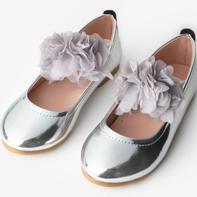 Resim Le Mabelle Gümüş Tül Çiçekli Kız Çocuk Ayakkabı 
