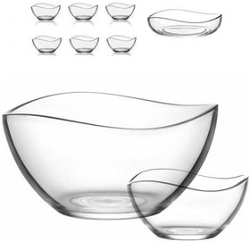 Resim Lav Vıra Cam Kase Takımı Seti 19 Prç. Cam Kase Seti 