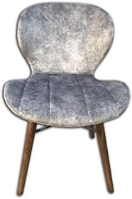 Resim Sandalye 12519 LİLY Model Kayın RETRO Ceviz Papel Sırt Dökme sünger Ort El yapım 