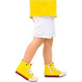 Resim Kiko Kids Tinna Bağcıklı Erkek Çocuk Boğazlı Keten Spor Ayakkabı Sarı 
