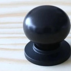 Resim Mat Siyah Porselen Kulp - Mutfak ve Mobilya Çekmeceleri Için Şık Tasarım 