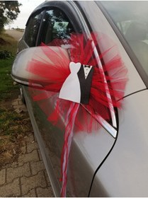 Resim Büşra Süsleme Kırmızı Gelin Damatlı Etekli Konvoy Süsü 20 Li 