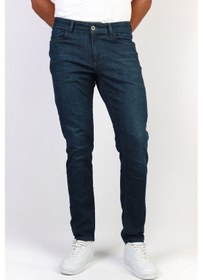 Resim Erkek Slim Fit Dark Green Taşlamalı Jean Pantolon Hlthe1949 (492005704) 