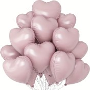 Resim 12 adet 45.72 cm Pastel Pembe Folyo Kalp Balonlar - Duşlar, Doğum Günleri, Düğünler, Sevgililer Günü için Dayanıklı Aşk Kalpli Süslemeler, Elektrik Gerekmez, Etkinlik Dekorasyonları, Kutlama Aksesuarları, Romantik Tasarım, Pürüzsüz Dokulu 