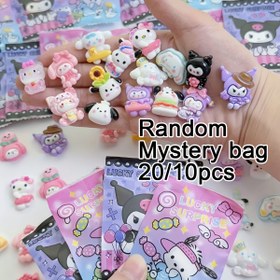 Resim 20/10 adet Sanrio Gizem Çantası Sevimli Reçine DIY Aksesuarları, Bireysel Paketleme - El Sanatları, Not Defterleri, Su Şişeleri, Telefon Kılıfları, Kız Okul Üniforması Aksesuarları, En İyi Noel İçin Uygun 