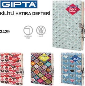 Resim 14x20 120 Sayfa Kilitli Hatıra Defteri 0 