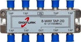 Resim DIGITURK 5-2150 MHZ 20DB 8 YOLLU TAP SWITCH 1/8 SPLITTER Powermaster