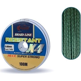 Resim Captain Resistant Pe 4X 100 Metre Yeşil Ip Misina 