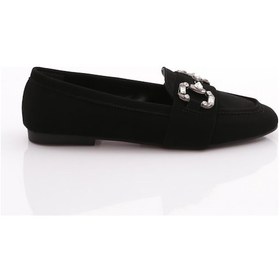 Resim Dgn 5004-23y Kadin Kristal Tokali Loafer 5004-1423-R1700 Siyah 