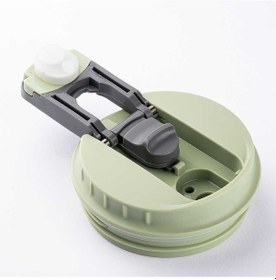 Resim Tantitoni Yeşil 2 Kapaklı Çift Katmanlı Pipetli Termos 530 ML 