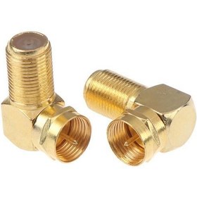 Resim electroon F Konnektör L 90 Derece Gold - 10Adet 