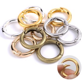 Resim 10 Adet 20-23mm Halka Çanta Tokası Yaylı Anahtarlık DIY Çanta ve Bavul Aksesuarları 