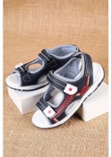 Resim Gimer - Lacivert Bordo Garnili Çocuk Sandalet - Brcn040301G24G 