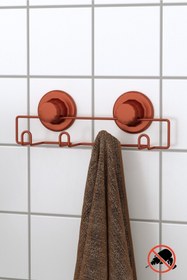 Resim Teknotel Bakır Vakumlu 4'lü Banyo Mutfak Vestiyer Askısı 