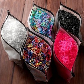 Resim 1000 Mini Renkli Hawaii Temalı Tek Kullanımlık Düğün Saç Bağları, Saklama Çantasıyla Scrunchie Bandanalar ve Elastik Saç Aksesuar Seti 