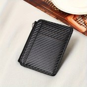 Resim Hediye için ideal seçenek olan 1 adet PU Basit Moda Kartlık, Küçük Fermuarlı Cüzdan 