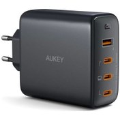 Resim Aukey Pa-b7s-bk 100w Dört Bağlantı Noktalı Pd Gan Duvar Şarj Cihazı 