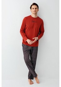 Resim Arnetta Erkek Kahverengi Pijama Takımı 5274-48521 Kahverengi 