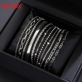 Resim 11 parça Erkek Bileklik Seti - Basit ve Rahat Aşk Yılan Zinciri Yuvarlak Boncuklarla, Günlük Giyim, Tarihler ve Partiler için İdeal - Erkek Arkadaş için Mükemmel Hediye (Kutu Dahil Değil), Rahat Takı | Minimalist Bileklik | Dayanıklı Bileklik, Bileklik Aksesuarları 