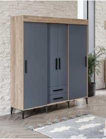 Resim Afilli Izmir Çocuk Odası Takımı Tamamı Mdf Antrasit Ve Flora Antrasit 