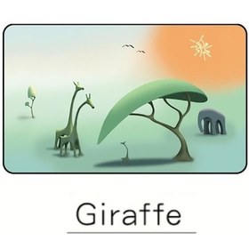 Resim Manyetik Katlanır Araba Yan Camı - Zürafa Desenli Kare Monolitik Tasarım 