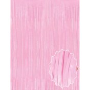 Resim Soft Pembe Püsküllü Kapı Perdesi 