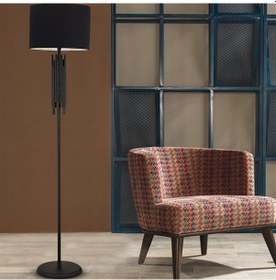 Resim Matisse Siyah Şapkalı Siyah Dekoratif Tasarım Ayaklı Abajur Lamba 