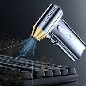Resim Yüksek hızlı taşınabilir turbo fan, şarj edilebilir üfleyici, klavyeler, araç içleri ve açık hava kullanımı için mükemmel elektrikli toz temizleyici - çok fonksiyonlu şarj edilebilir toz temizleyici 