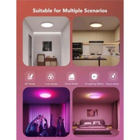 Resim Govee Rgbıc Smart Tavan Lambası, 24W, 16 Milyon Renk, Alexa & Google Assistant Uyumu 