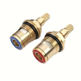 Resim Hızlı Açılan Seramik Vana Çekirdeği, Paslanmaz Malzeme, Mavi ve Kırmızı Seçeneklerle - Ev ve Ticari Kullanım İçin İdeal, Musluk Yedek Parça|Canlı Görünüm|Paslanmaz Yapı, Musluk Aksesuarları 