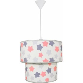 Resim Şenay Aydınlatma Çocuk Odası Ikili Silindir Kumaş Avize Sarkıt-Beyaz B.yıldız 