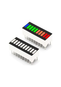 Resim Alkatronik-4 Renk Bar Led 10 Segment Akü Batarya Kapasite Doluluk Göstergesi 