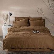 Resim Ecocotton Serra Çift Kişilik Nevresim Takımı Kahverengi 200x220 cm 