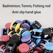 Resim Dayanıklı Kaymaz PU Kavrama Bandı - Badmintin Raketleri, Tenis Raketleri ve Oltalar için - Taşınabilir, Kolay Kurulumlu Ter Bantları, Suni Deri Malzeme, Çok Renkli 