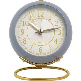 Resim Sones Yuvarlak Metal Saat Sessiz Çocuk Elektronik Çalar Saat Işıklı Mor 