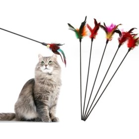 Resim Çıngıraklı Tüylü Kedi Oyun Çubuğu 
