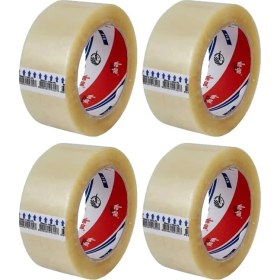 Resim Koli Bandı 45X100 Şeffaf (Fil) En 45MM, Uzunluk Net 100 Metre, Basınca ve Gerilime Dayanıklıdır (4 Adet) 