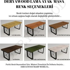 Resim Deryawood Masif Ahşap Toplantı MASASI100CM-210CM 
