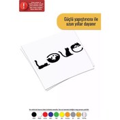 Resim Kedilerden Love Sticker Oto Motor Laptop Duvar Folyo Sticker 80 X 24 Cm 