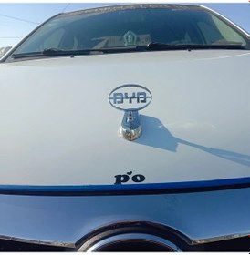 Resim Lumaworld Silvery Byd F3 F6 F8 G3 S8 Otomobil Amblemi Gloss Siyah Beyaz Çinko Alaşımlı Kaput Logosu 