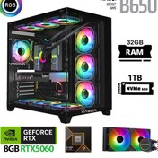 Resim Xaser Lexus X650 R7-9700X 32 GB 1 TB M.2 NVMe SSD 8 GB RTX5060 Free Dos Masaüstü Oyuncu Bilgisayarı 