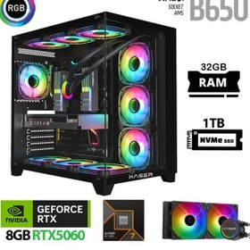 Resim Xaser Lexus X650 R7-9700X 32 GB 1 TB M.2 NVMe SSD 8 GB RTX5060 Free Dos Masaüstü Oyuncu Bilgisayarı 