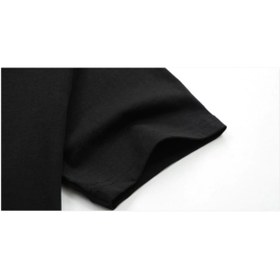 Resim QIVI Fotoğraf Makinesı Lens Camera Baskılı Siyah Erkek Örme Tshirt 