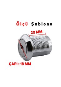 Resim Ugr Mandallı Çekmece Kilidi 2 Anahtarlı Metal Mobilya Dolap Kilidi 