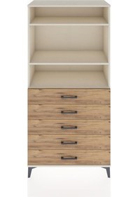 Resim Hyperion Dolap 3 Raflı 5 Çekmeceli 88x44x182 Aytaşı-çam Aytaşı 