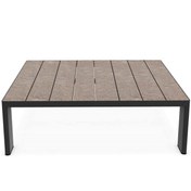 Resim Esedra Dark Grey Pickled Tik Ağacı Bahçe Masası 