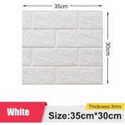 Resim Beyaz 1/5/10 Adet 35 30cm Köpük 3d Stereo Duvar Kağıdı Çarpışma Önleyici Esnek Ambalaj Dekorasyon Su Geçirmez Duvar Kağıdı 10pcs 35 30cm 
