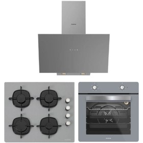 Resim Silverline Gri Cam Ankastre Set ( 3481 Flam Gri - CS5335S02 - BO6501S01 ) 